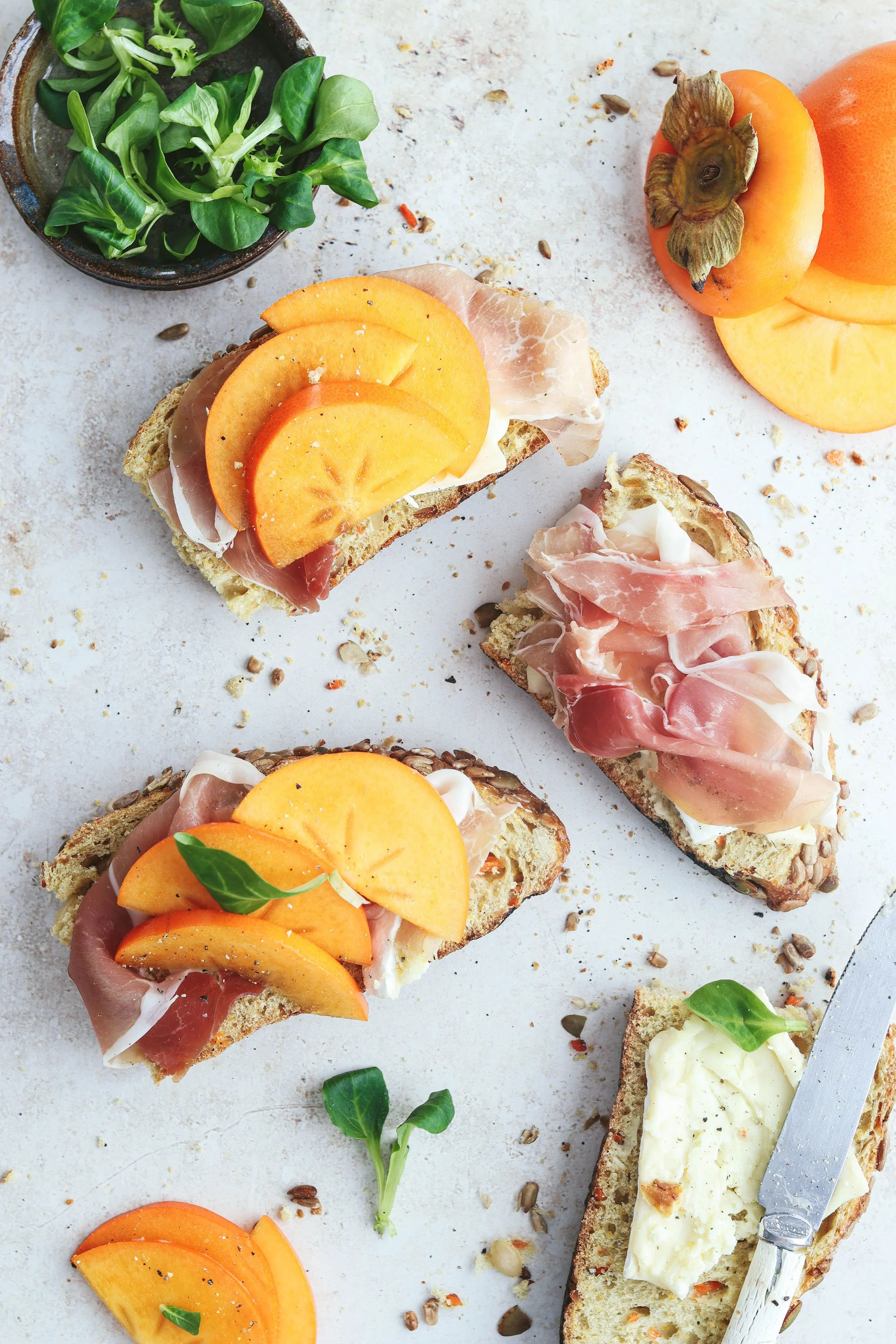 Persimmon, Brie & Prosciutto Grilled Cheese — The Mother Cooker